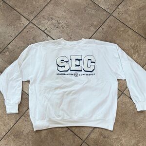 Hanes White Crewneck Sweater SEC Design